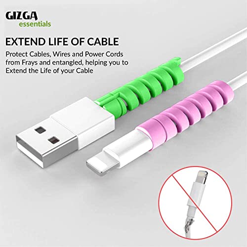 Gizga Essentials Spiral Charger Cable Protector, Cable Saver, Cord Protective Cover
