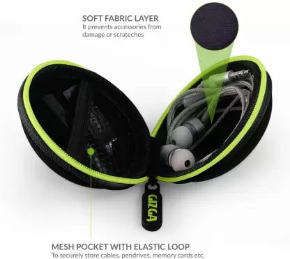 Gizga Essentials Nylon Zipper Headphone Case