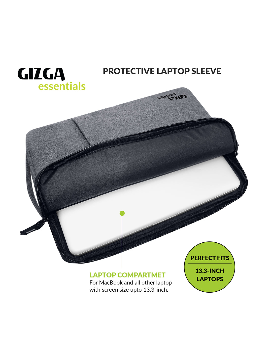 Gizga Essentials Laptop Bag Sleeve Case Cover Pouch for 13.3 Inch Laptop