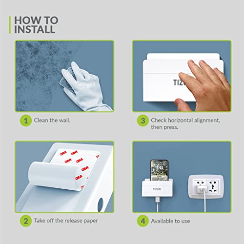 Tizum Wall Hanging Mobile Holder Stand, Charging Holder Mobile Holder