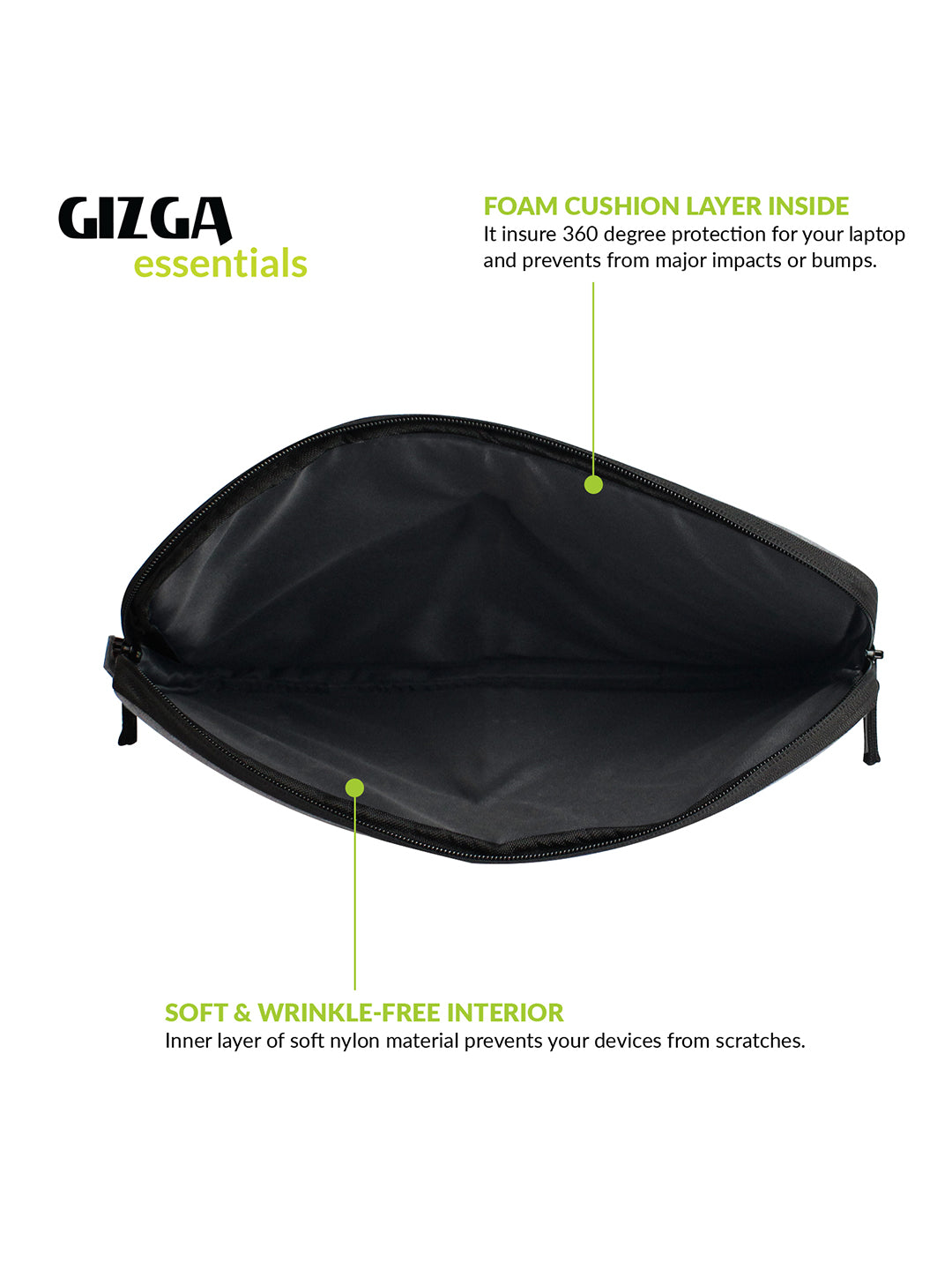 Gizga Essentials Laptop Bag Sleeve Case Cover Pouch for 13.3 Inch Laptop
