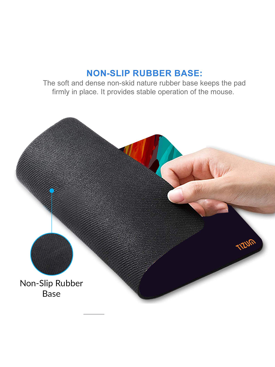 Mouse Pad with Anti-Slip Rubber Base