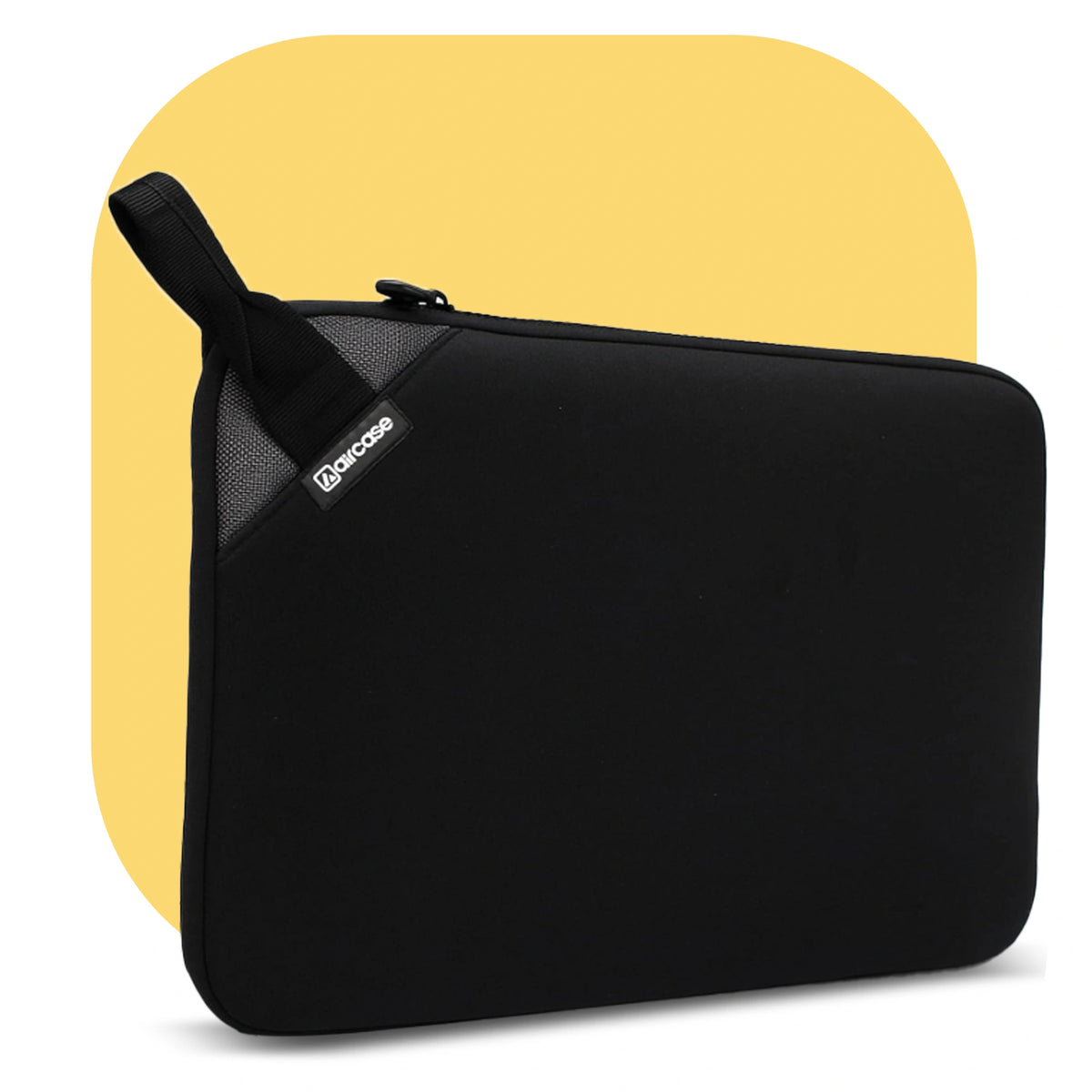 AirCase 14.1-inch neoprene laptop sleeve with top handle, padded lightweight water-resistant design