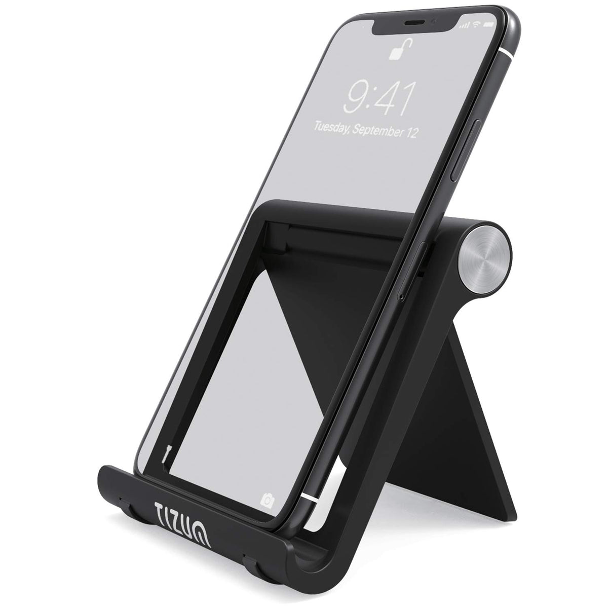 Foldable Tablet/Mobile Phone Stand Holder with Angle adjustments, Anti-Slip Pads