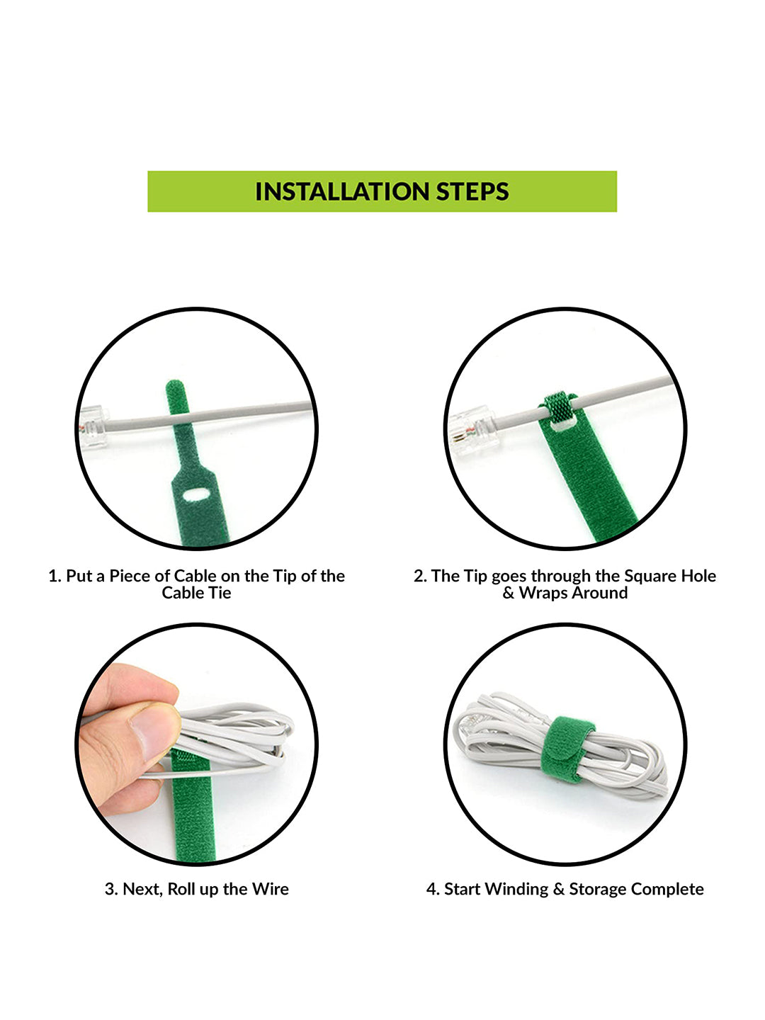 Cable Organiser, Cord Management System for PC Pack of 30