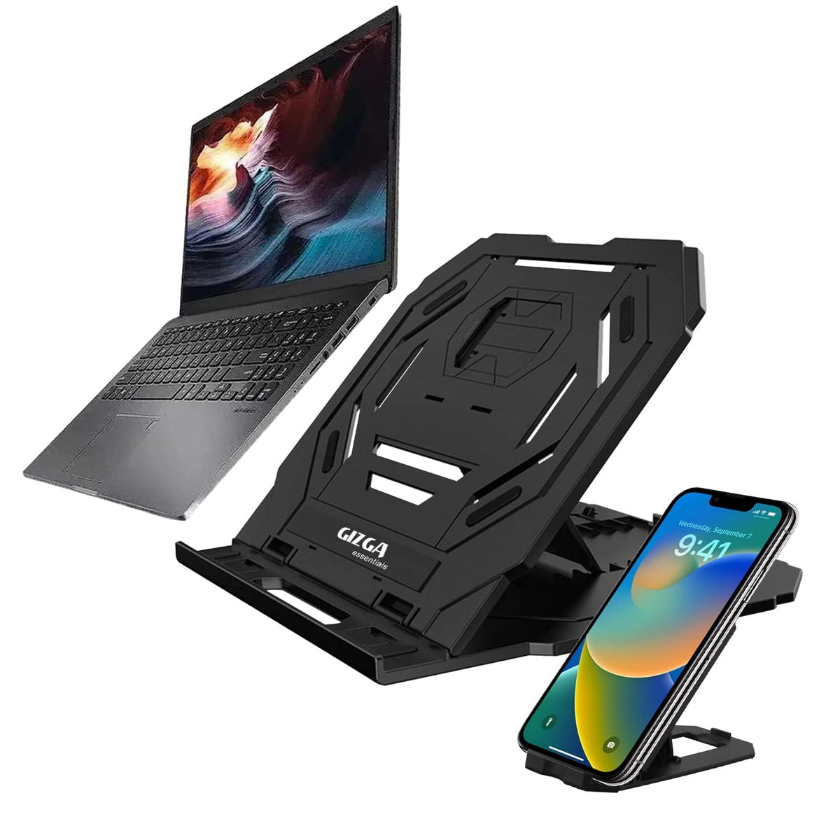 2-in-1 Laptop Stand and Mobile Stand