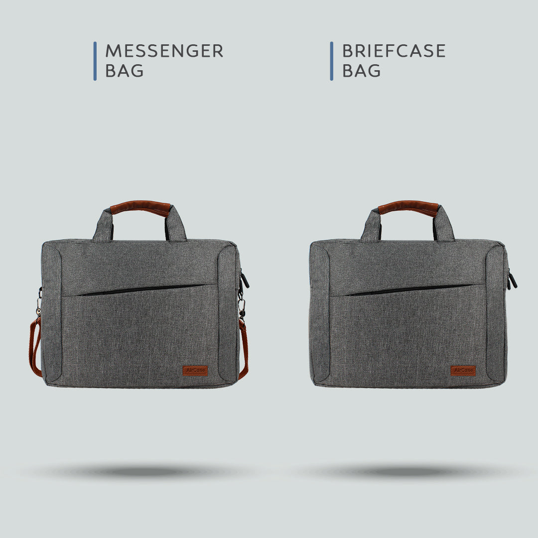 Messenger Briefcase Bag for upto 15.6" Laptop - Grey