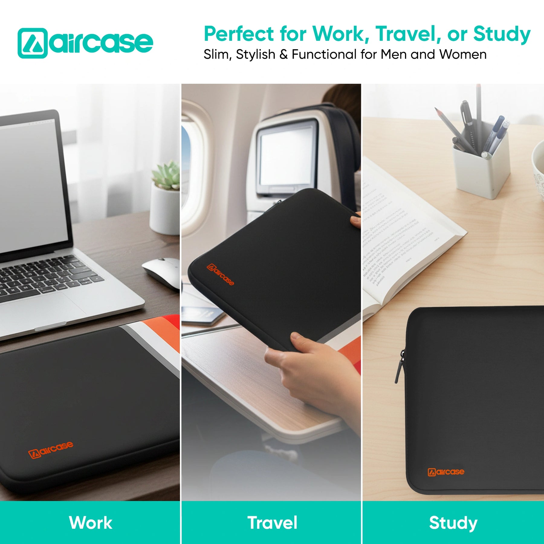 Laptop Sleeve – Padded Water-Resistant Neoprene Protective Case