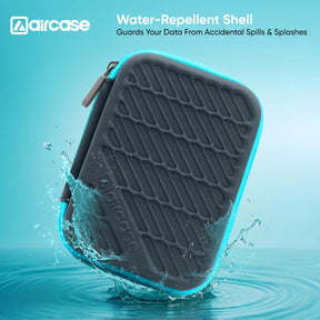 Aircase 2.5" External Hard Drive Case – Shockproof EVA Travel Organizer Pouch