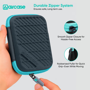 Aircase 2.5" External Hard Drive Case – Shockproof EVA Travel Organizer Pouch