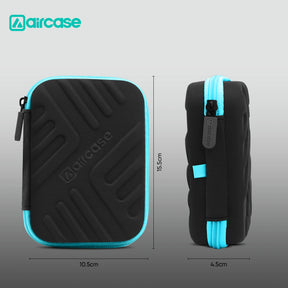 AirCase 2.5-inch shockproof external hard drive travel case with EVA hardshell and soft lining.