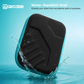 AirCase 2.5-inch shockproof external hard drive case with EVA hardshell and soft lining.