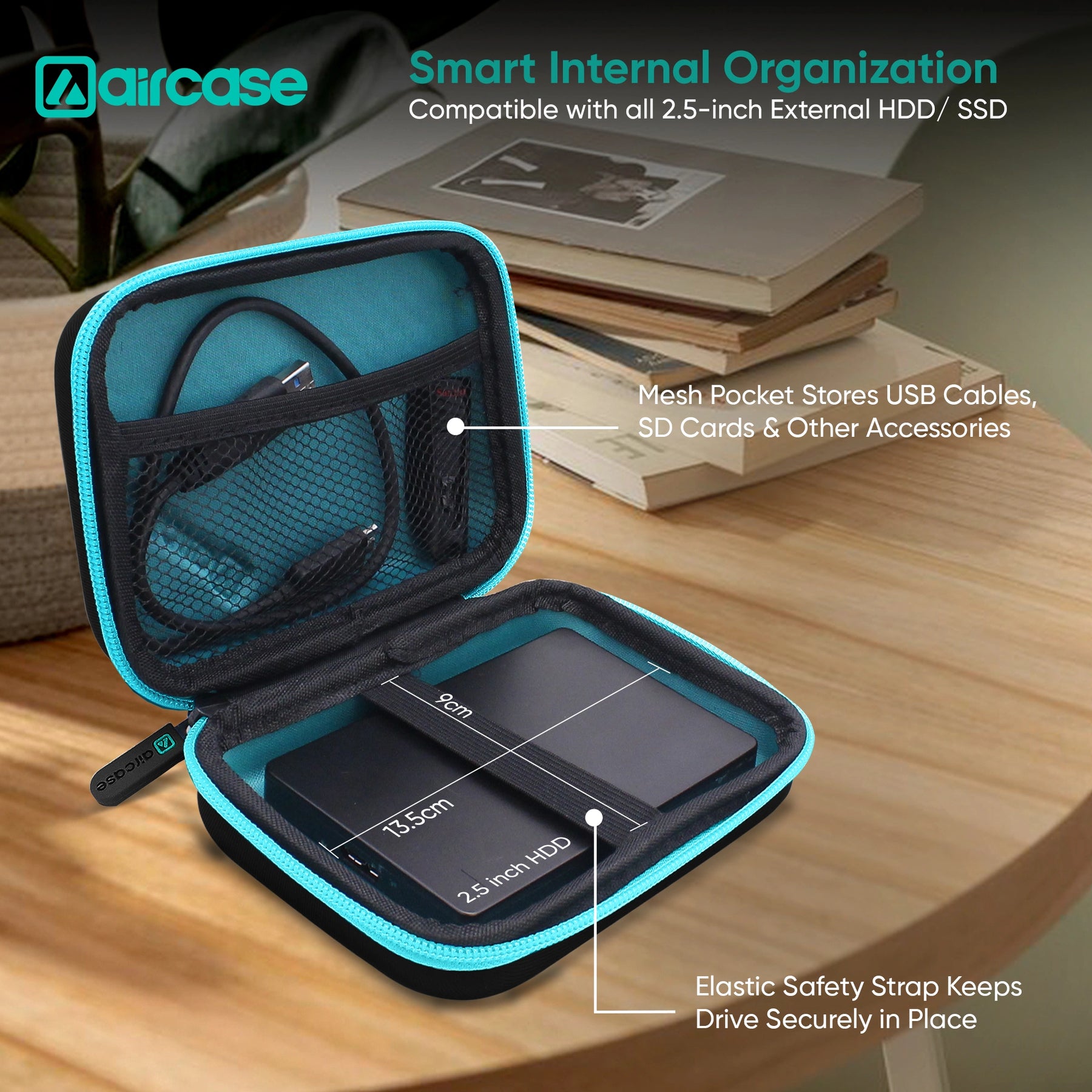 Protect your HDD, SSD, and gadgets with the AirCase 2.5 inch external hard drive case