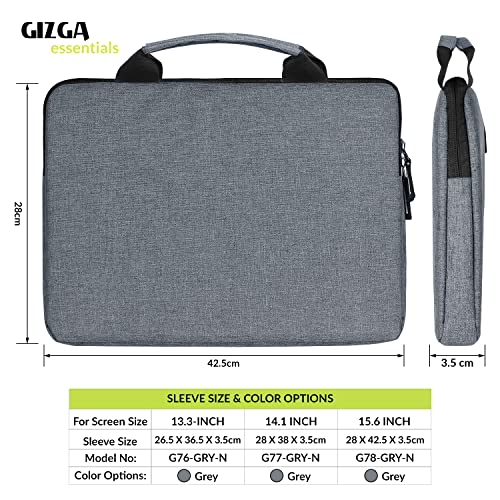 Gizga Essentials Laptop Bag Sleeve Case Cover with handle for 15.6-Inch