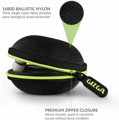 Gizga Essentials Nylon Zipper Headphone Case