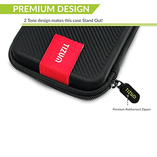 TIZUM External Hard Drive Case for 2.5-Inch Hard Drive - Double Padded (Black)