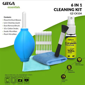 Professional 6-in-1 Cleaning Kit for Cameras & Sensitive Electronics