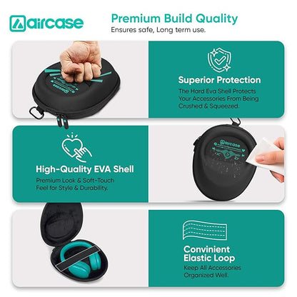 AirCase EVA Hard Shell Headphone Carrying Case for Over-Ear Headphones