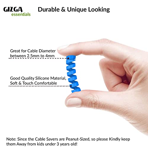 Gizga Essentials Spiral Charger Cable Protector, Cable Saver, Cord Protective Cover