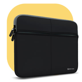 Premium Laptop Bag with 6 Pockets – Neoprene Water-Resistant Sleeve (Black)
