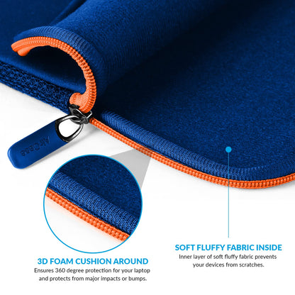 AirCase Protective Laptop Bag Sleeve fits Upto 15.6" Laptop/MacBook