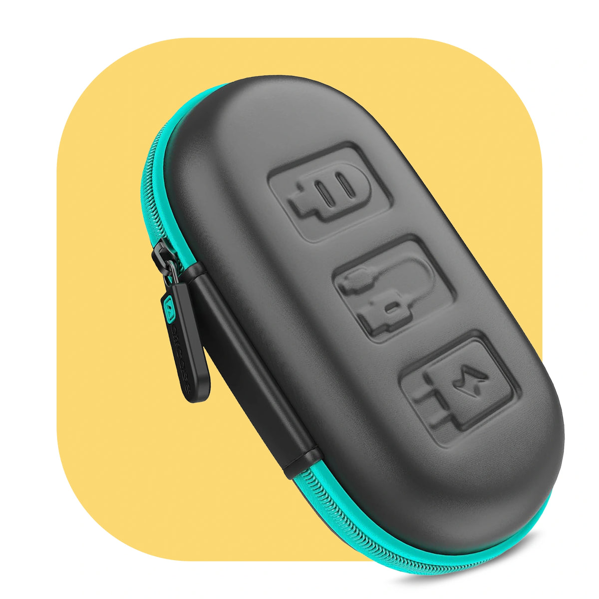 AirCase Earphone Carrying Case with Shockproof EVA Foam, Hard Shell, Mesh Pocket, Zipper Travel Organizer Pouch for Earbuds, Flash Drives, SD Cards, Cables.