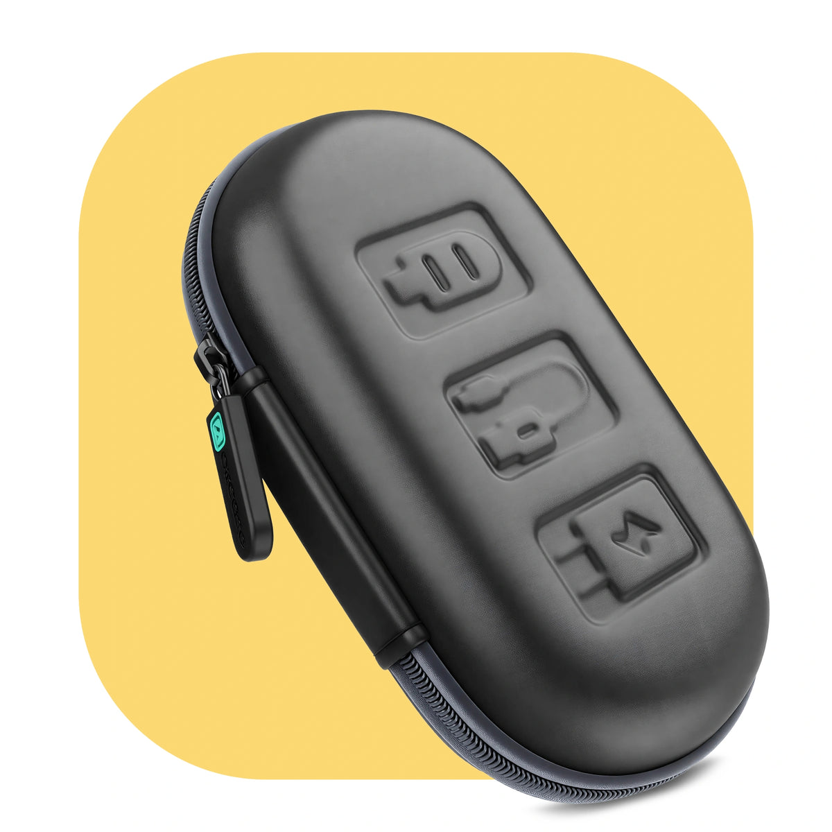 AirCase Earphone Carrying Case with Shockproof EVA Foam, Hard Shell, Mesh Pocket, Zipper Travel Organizer Pouch for Earbuds, Flash Drives, SD Cards, Cables.