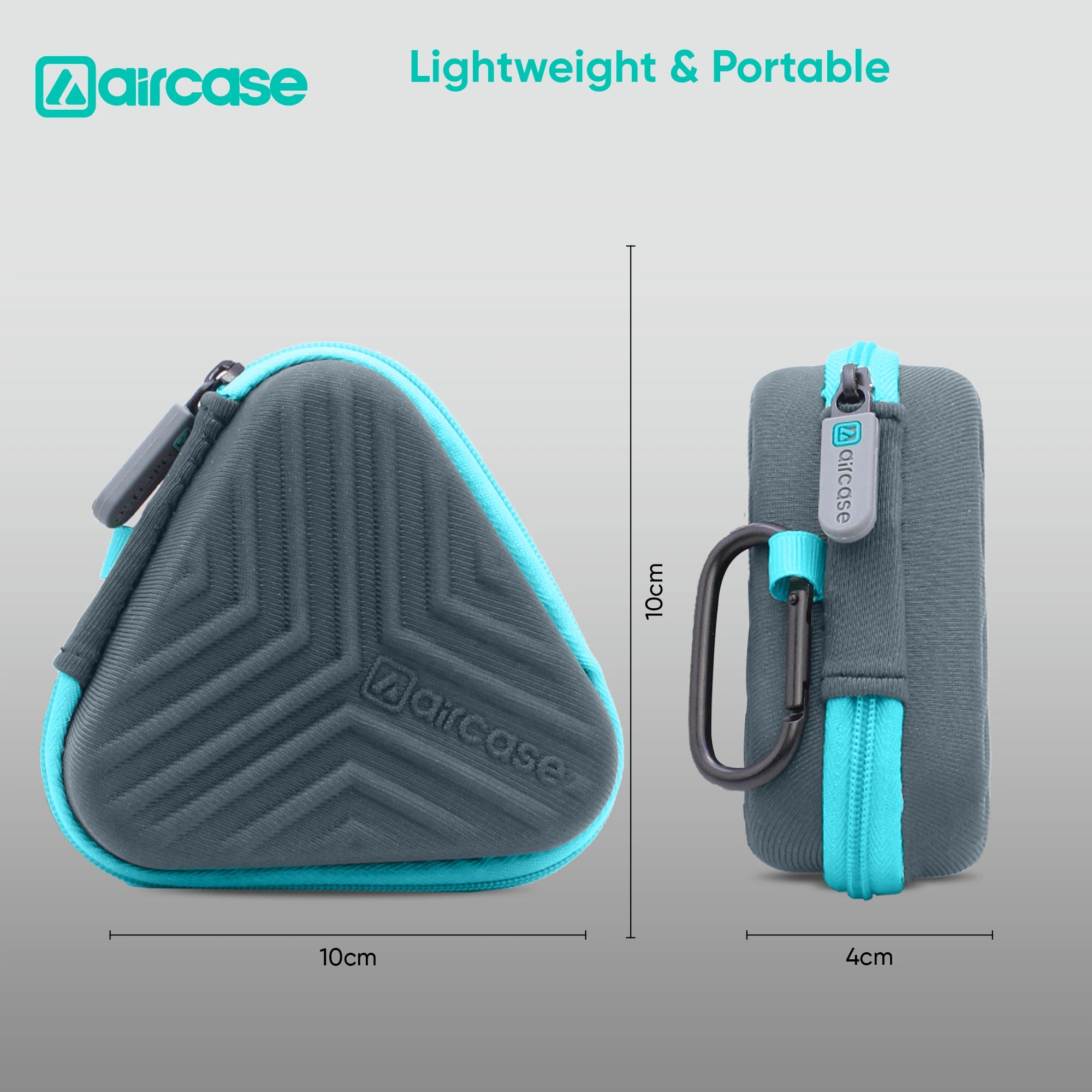 AirCase earphone carrying case for USB drives, SD cards, and cables with durable, travel-friendly compact design