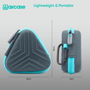 AirCase earphone carrying case for USB drives, SD cards, and cables with durable, travel-friendly compact design