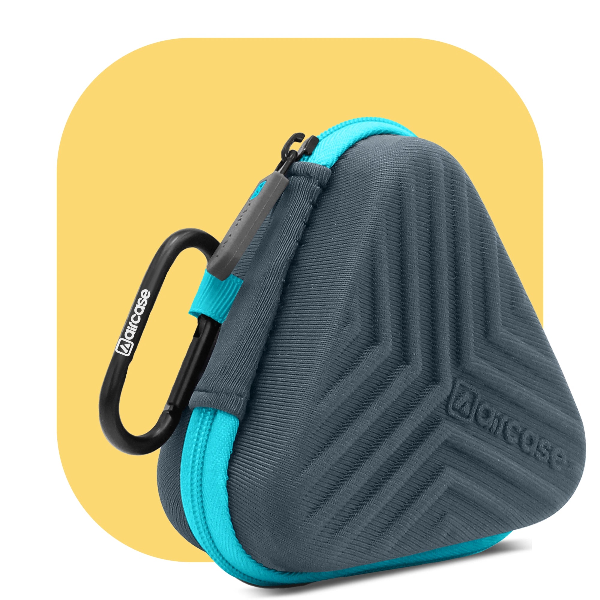 AirCase earphone carrying case for USB drives, SD cards, and cables with durable, travel-friendly compact design