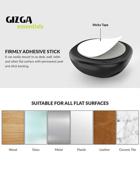 Gizga Essentials Cable Organiser, Cable Protector Silicone Releasable Cable Tie
