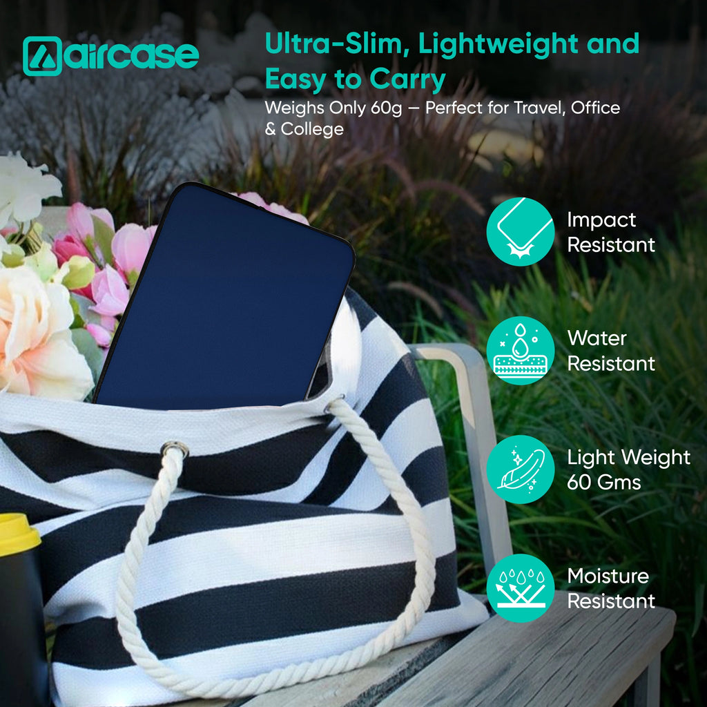 AirCase 7-inch neoprene tablet sleeve in navy blue with 4-layer foam, scratch and dust protection for Kindle and tablets