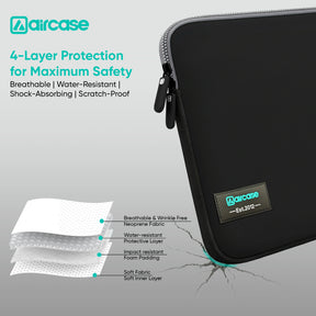 13.3" Neoprene Laptop Sleeve | Water-Resistant Shockproof Case