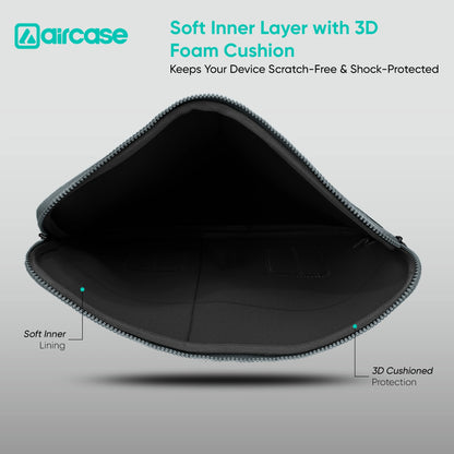 Premium Laptop Bag with 6 Pockets – Neoprene Water-Resistant Sleeve (Black)