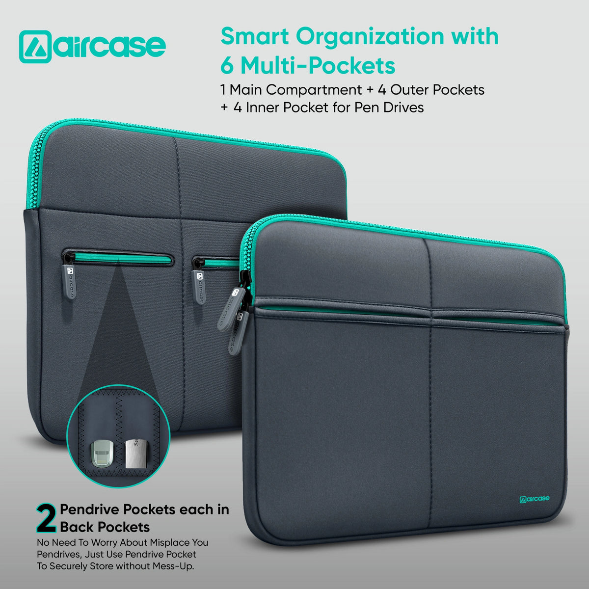 Premium Laptop Bag With 6 Pockets Waterproof Neoprene Laptop Sleeve premium-laptop-bag-with-6-pockets-waterproof-neoprene-laptop-sleeve