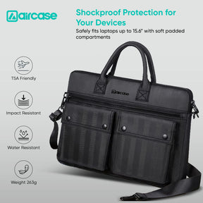 15.6" Professional Laptop Messenger Bag - Premium Office Bag