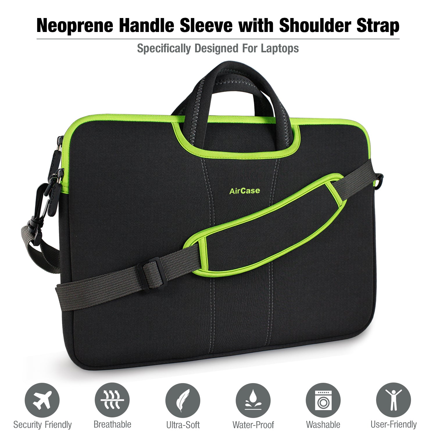 Neoprene Messenger Bag for upto 14.1" Laptops