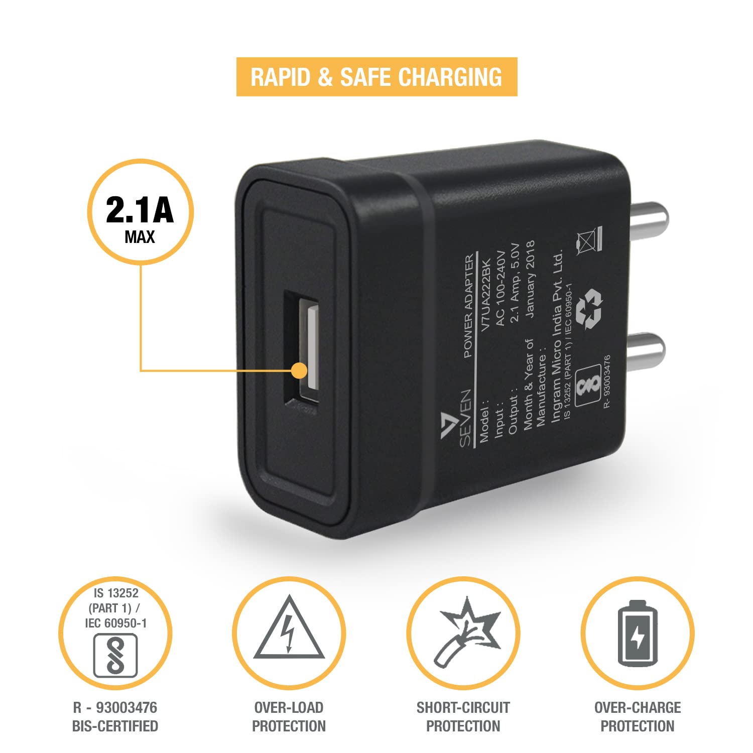 USB Wall Charger Adapter Fast Charging