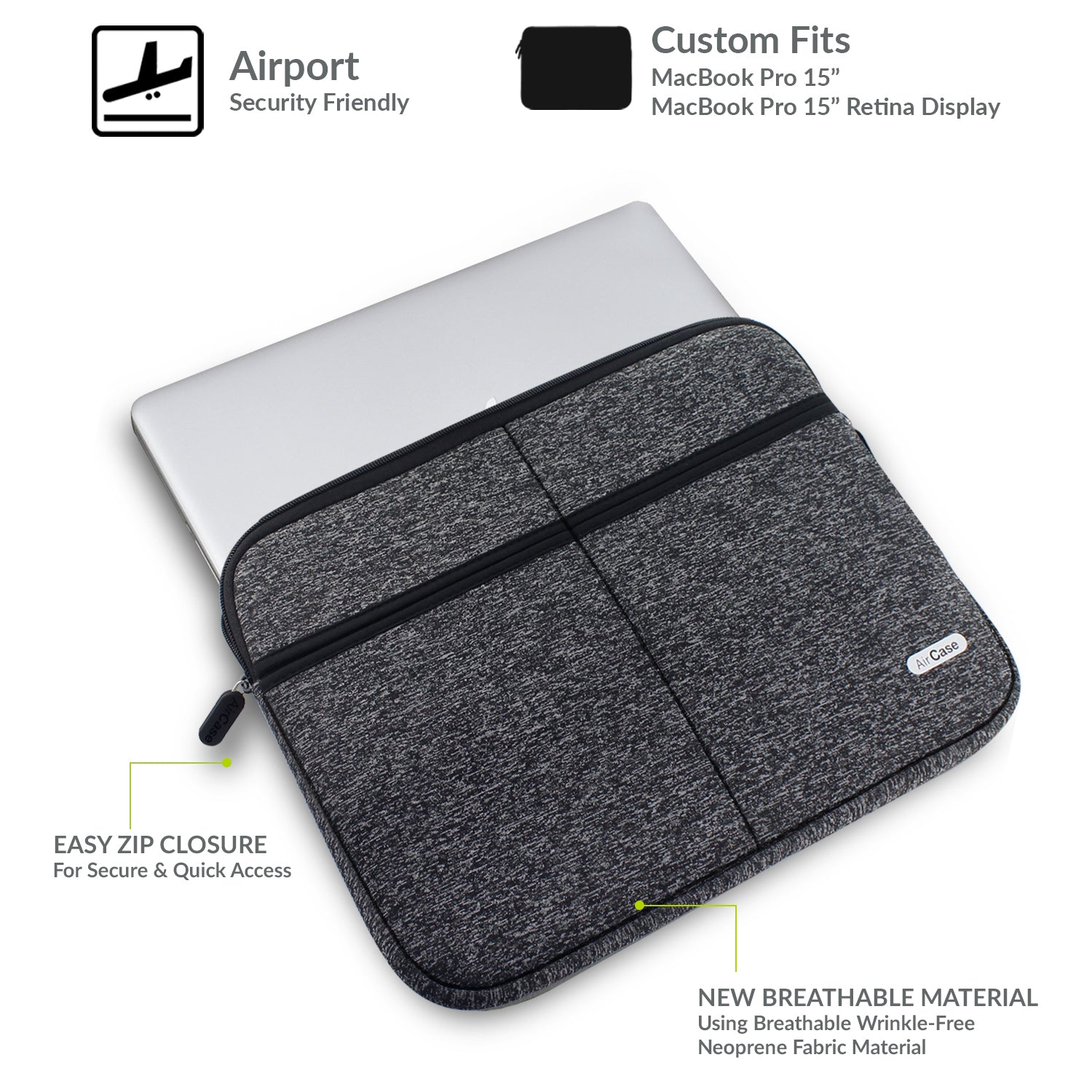 Extra Protective 14.1" Laptop Sleeve with Pockets