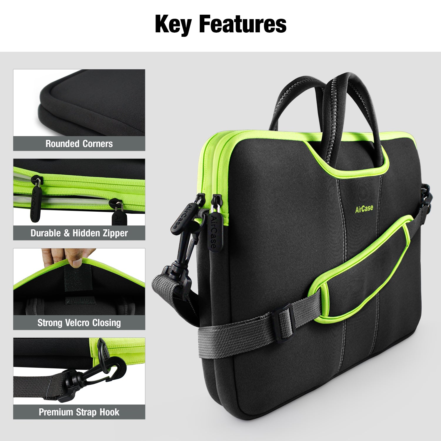 AirCase Laptop bag Anti Theft Backpack for Office College & Travel fits  upto 15.6