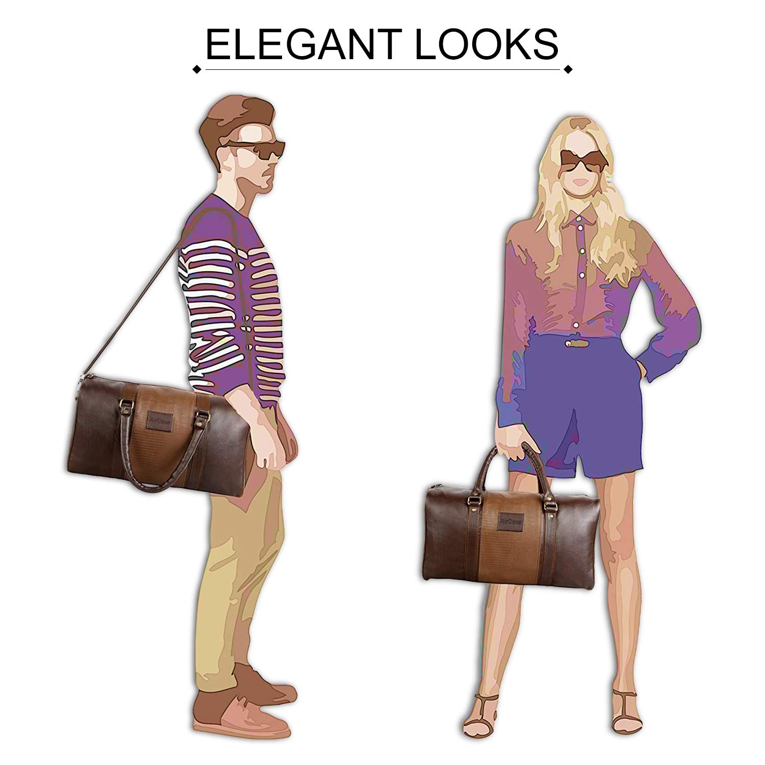 Aircase leather duffle bag Clearance