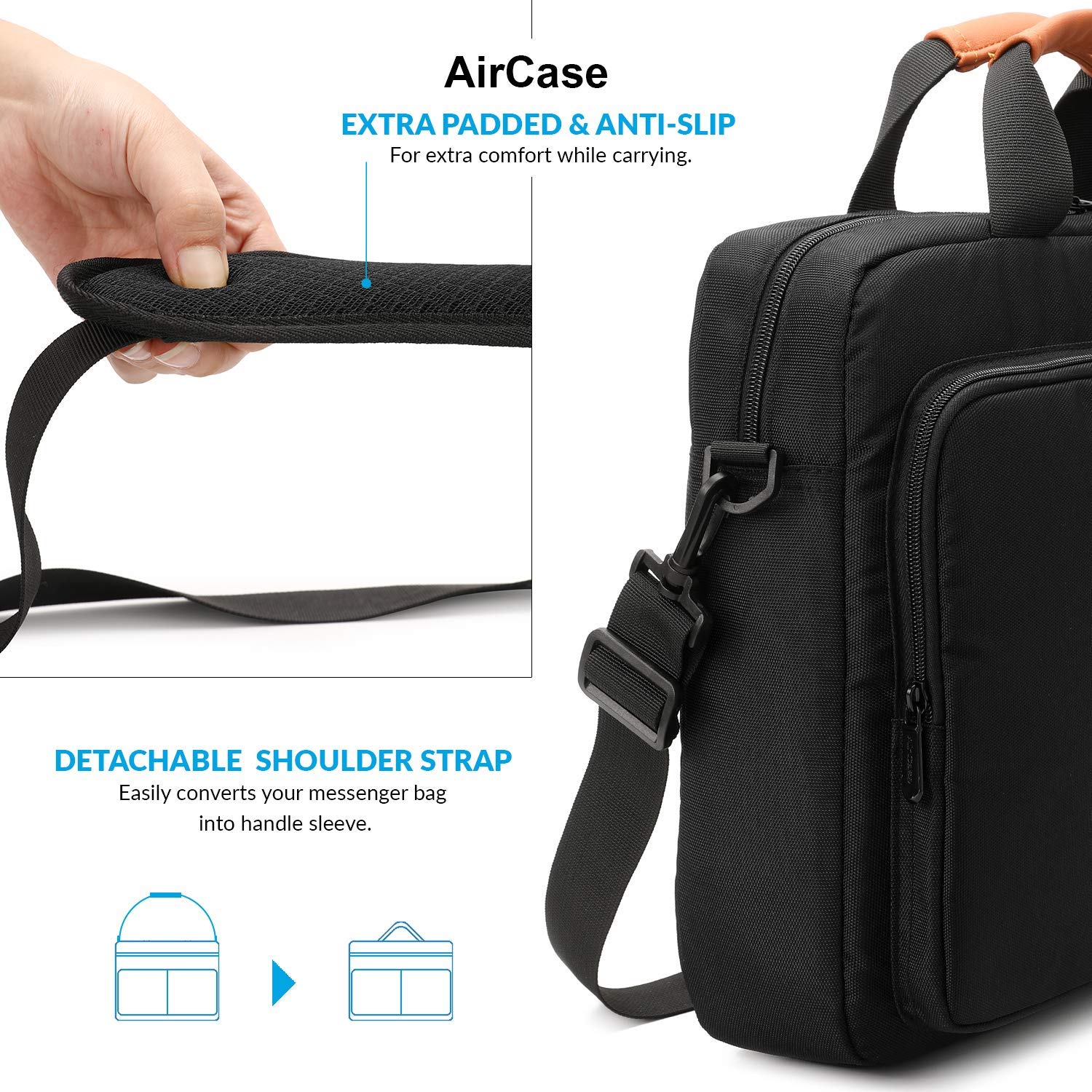 Extra Spacious Briefcase Bag for upto 15.6" Laptop
