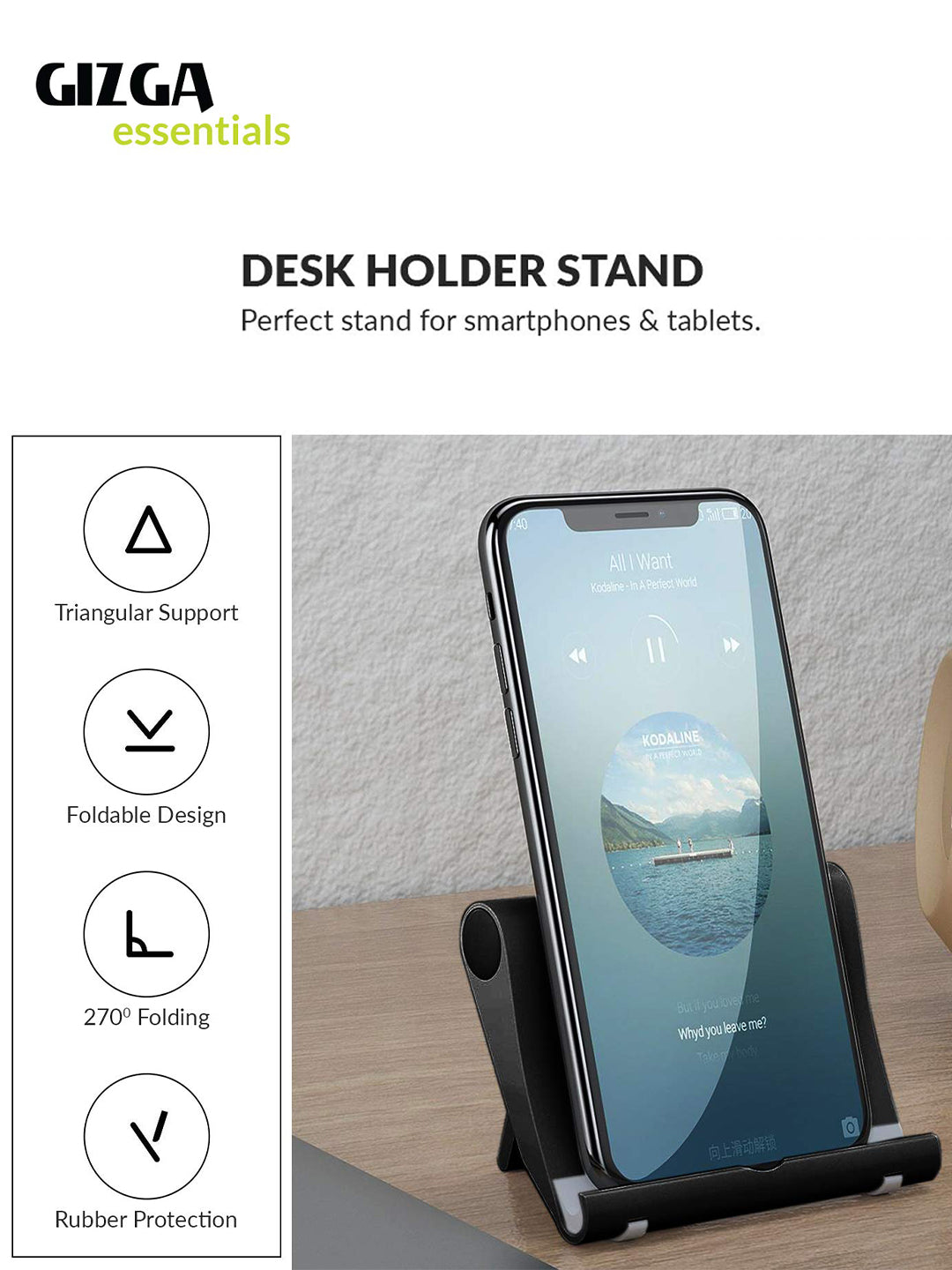 Portable Tablet Stand, 360* Portable Mobile Stand Holder