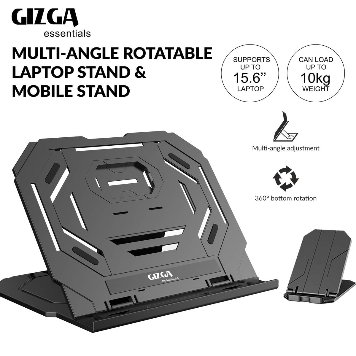 2-in-1 Laptop Stand and Mobile Stand