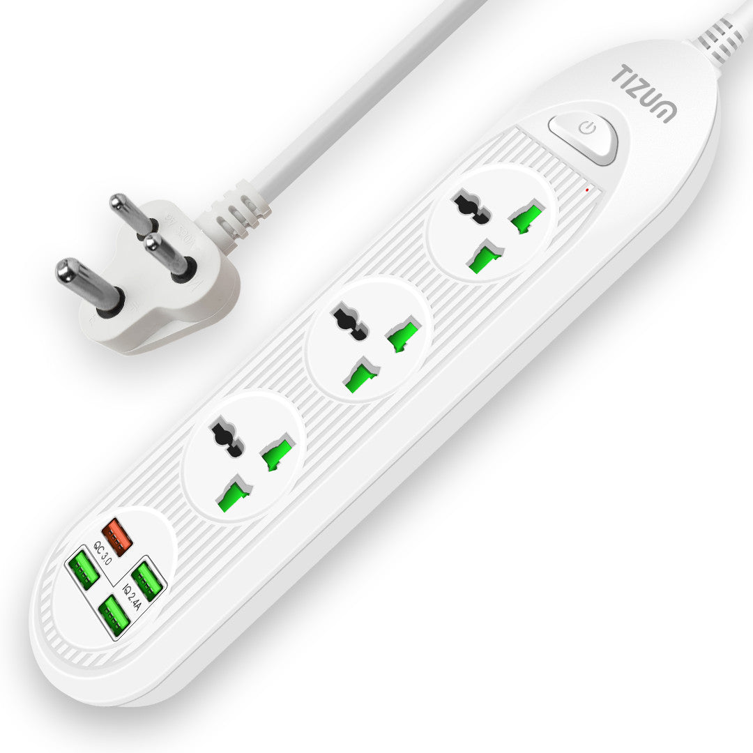 Fast Charging Extension Board with USB Port for Office and Home