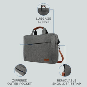 Messenger Briefcase Bag for upto 14.1" Laptop - Grey
