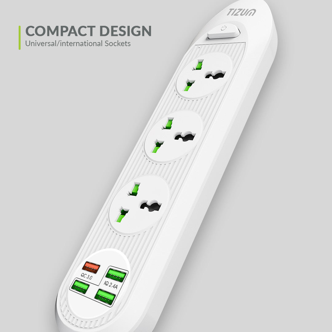 Fast Charging Extension Board with USB Port for Office and Home