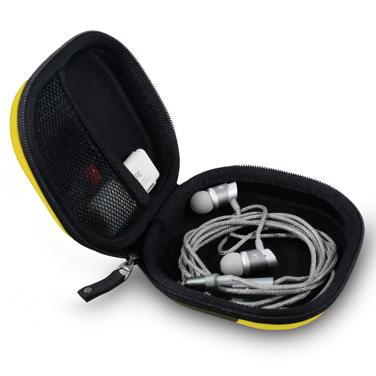 Earphone Carrying Case-Multi Purpose Pocket Storage with Carabiner Hook