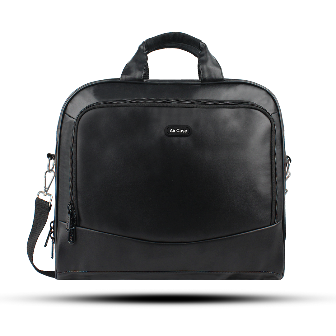 Vegan Leather Messenger Briefcase 15.6" Laptop Bag